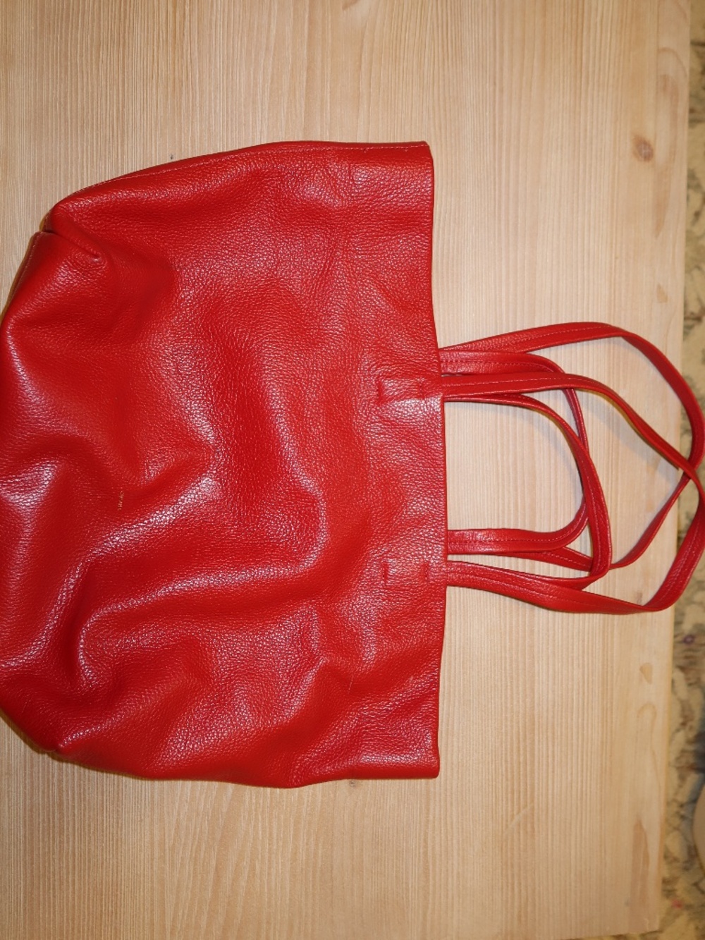 Cuyana Leather Classic Easy Tote Red
